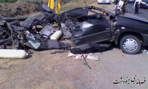 بزرگراه مینودشت-آزادشهر دو کشته و 17 زخمی گرفت.