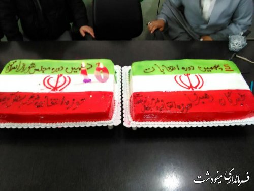 پخت کیک 10 کیلوئی انتخابات در بخش کوهسارات مینودشت 