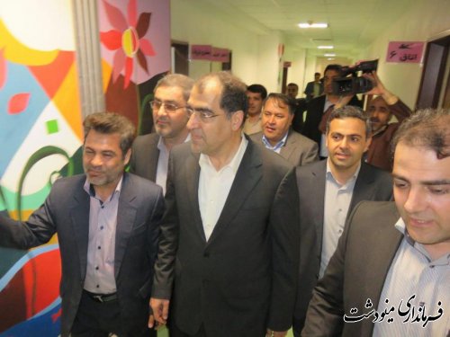 افتتاح بیمارستان 155 تختخوابی فاطمه الزهراء مینودشت با حضور وزیر بهداشت درمان و آموزش پزشکی کشور 