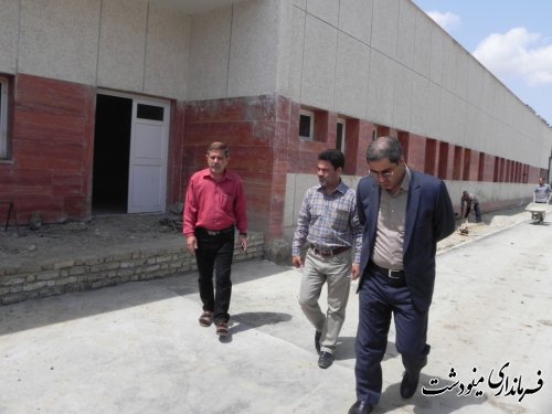 بازدید فرماندار از روند عملیات اجرایی پایانی بیمارستان فاطمه الزهراء (س) مینودشت 