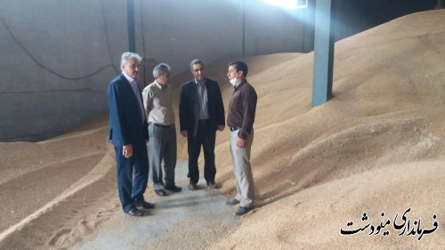 بازدید فرماندار مینودشت از مراکز خرید گندم در شهرستان مینودشت 