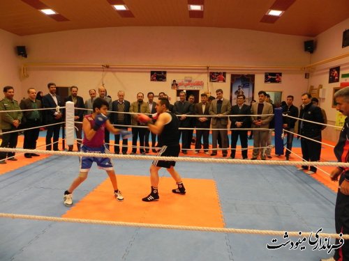 افتتاح باشگاه بوکس در شهرستان مینودشت