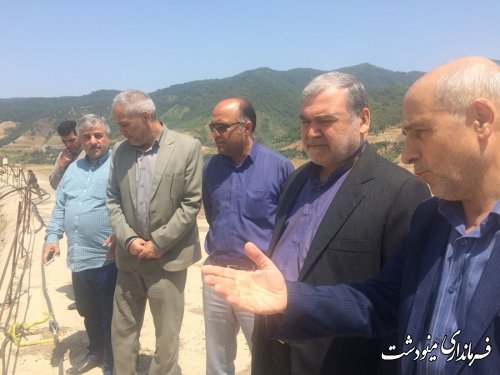 بازدید فرماندار شهرستان مینودشت از سد نرماب