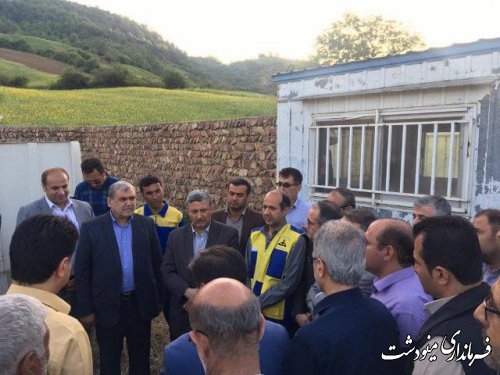 بازدید سرپرست استانداری گلستان از خسارات ناشی از رانش زمین در شهرستان مینودشت