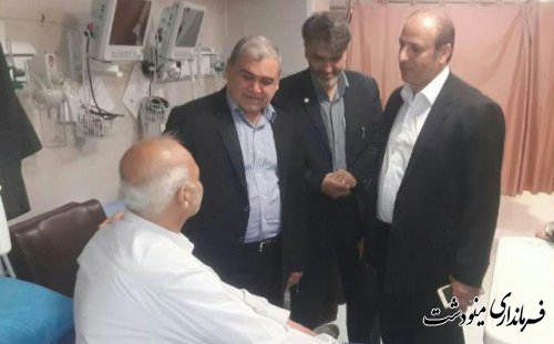 بازدید فرماندار شهرستان مینودشت از بیمارستان فاطمه زهرا (س) و عیادت از بیماران