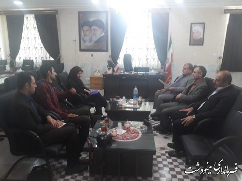 دیدار مدیرکل کانون پرورش فکری کودکان و‌ نوجوانان استان با فرماندار مینودشت
