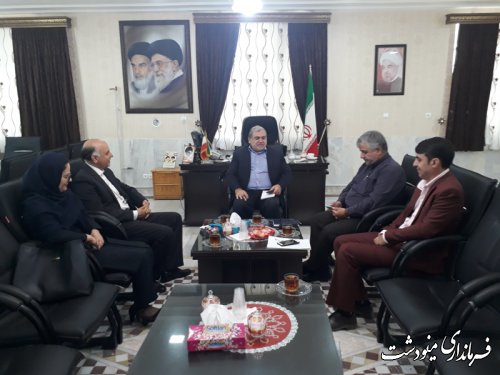 دیدار رئیس مجمع خیرین استان گلستان با فرماندار مینودشت