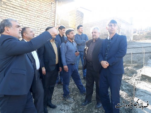 بازدید فرماندار مینودشت از پروژه بهسازی معابر روستای آرام نرو