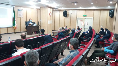 افتتاح جلسات و آموزشهای وبیناری در شهرستان به کلیه واحدهای مرتبط با سلامت شهرستان مینودشت