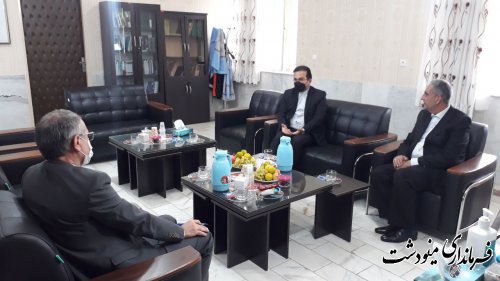 دیدار رئیس نمایندگی وزارت امورخارجه در استان گلستان با فرماندار مینودشت
