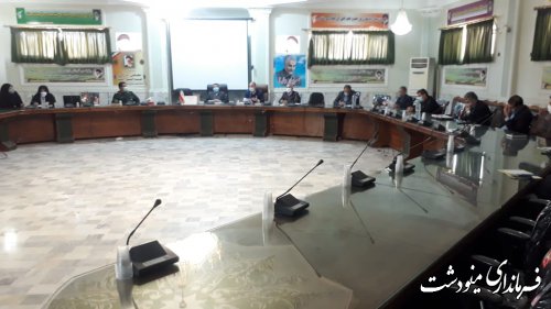 جلسه ستادراهبردی و رصد رشد اقتصادی 8 درصدی در شهرستان مینودشت برگزار شد