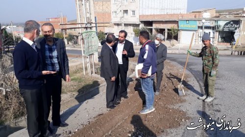 بازدید فرماندار از روند اجرای فیبر نوری توسط شرکت مخابرات استان در مینودشت