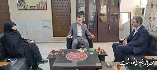دیدار مدیرعامل بانک مهر ایران استان گلستان با فرماندار مینودشت