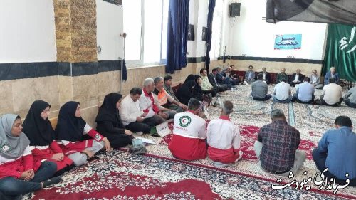 افتتاح خانه هلال و برپایی میز خدمت در پنجمین روز از هفته دولت در روستای پرسه سو شهرستان مینودشت