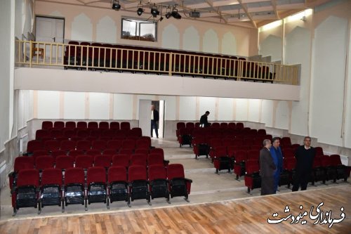 سالن فرهنگی و هنری اداره فرهنگ و ارشاد اسلامی مینودشت تجهیز می شود