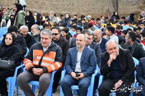 افتتاح مدرسه خیرساز(زنده یاد محمد نوید بهداد) در روستای قلمی شهرستان مینودشت